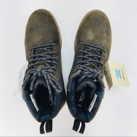 TOMS Men's Ashland Waterproof Grey Suede Boots - Picture 7 of 14